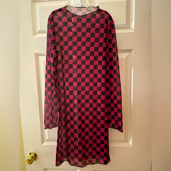 Sheer Checkered Dress/Coverup - Picture 1 of 1